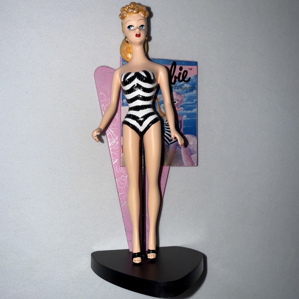 Barbie‎ With Love Figurine #11370 1959 Swimsuit 1994 Enesco Mattel Rare